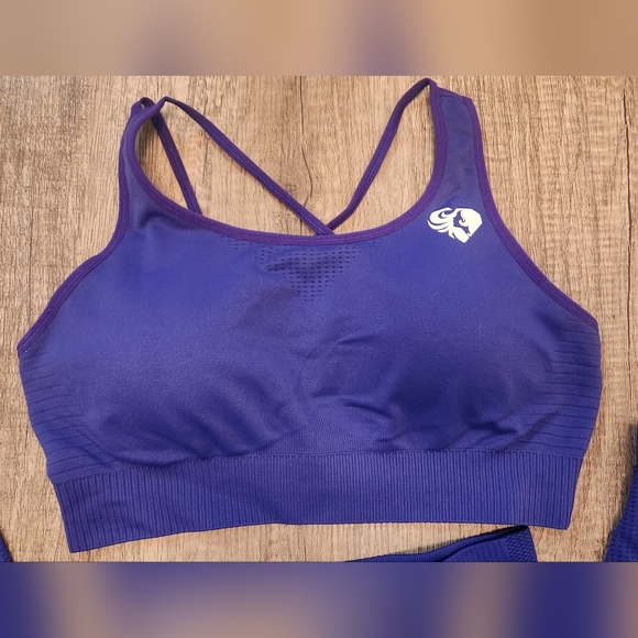 Women's Best Set Royal Blue Highwaisted Seamless Leggings and Sports Bra size M - Picture 6 of 11